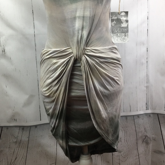 Young Fabulous and Broke Sun Dress Grey/Biege - Picture 3 of 8